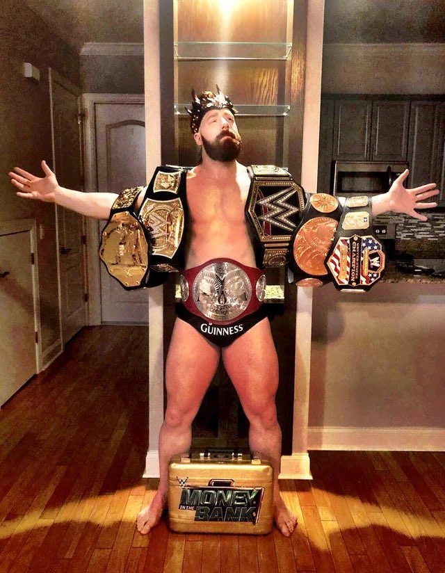 AdamGoldberg28's tweet photo. WWE champion 
World heavyweight champion
United States champion 
Tag team champion 
MITB winner 
Royal rumble winner 
KOTR 

Banger after banger after banger after banger. 

Thank you Sheamus. https://t.co/Wee8cEPM2g