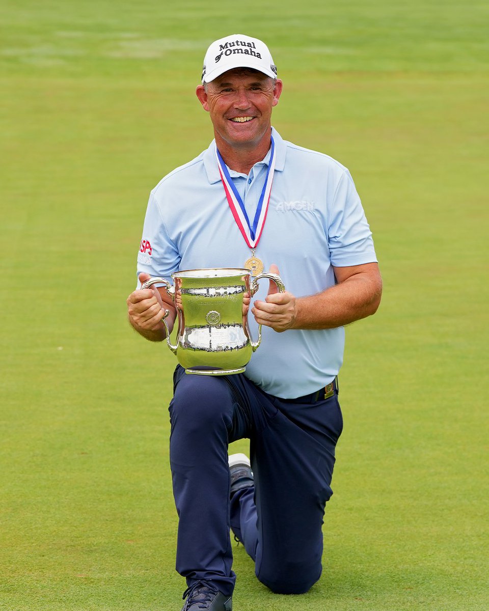 DPWorldTour's tweet photo. Pádraig Harrington defends his U.S. Senior Open title and claims his fourth Senior Major Championship 🏆 https://t.co/9T2xIp5LfE