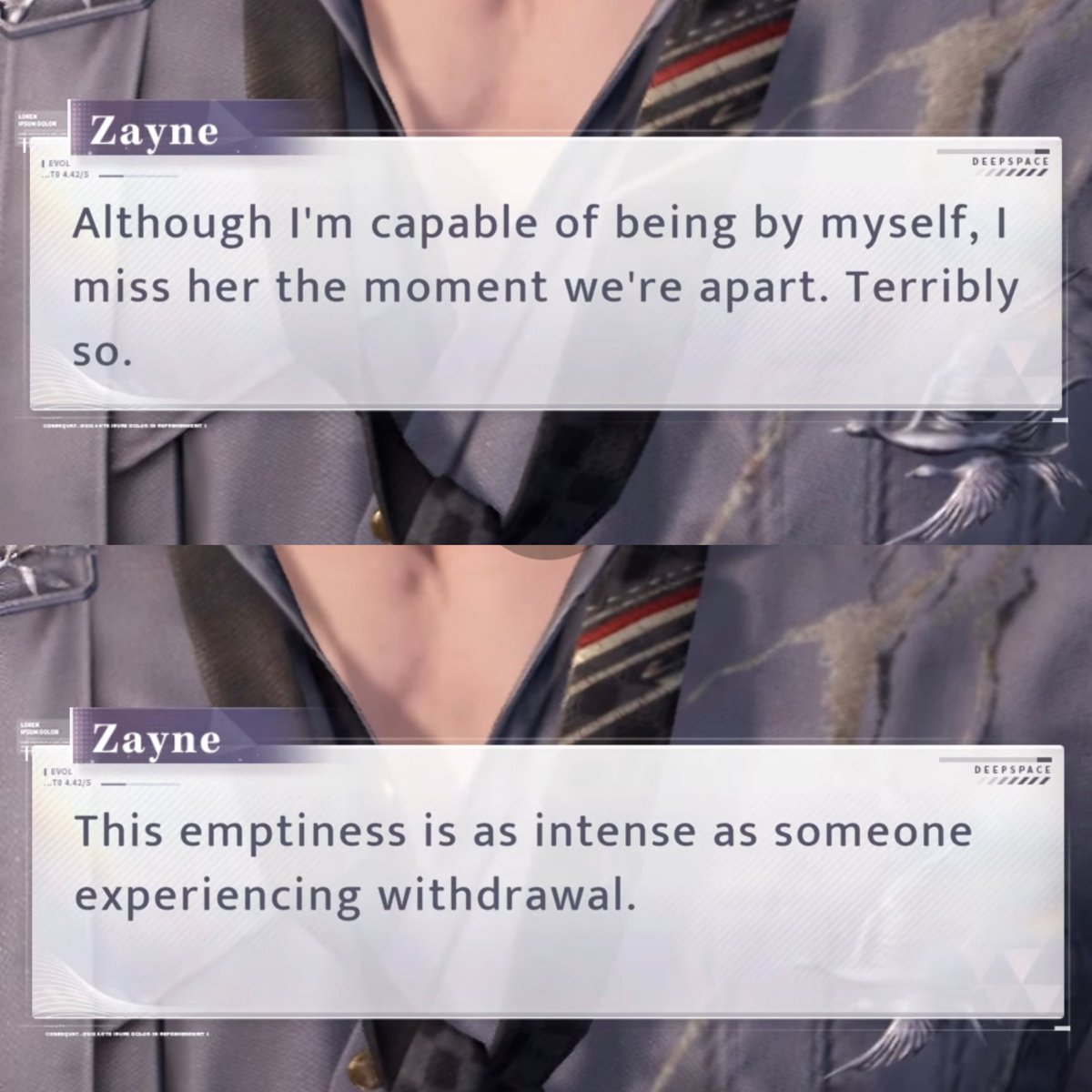 RunawayStar__'s tweet photo. I am in missing Zayne hours, reminds me of how he described separation in  AZ ahaha. https://t.co/OAxrru7XIj