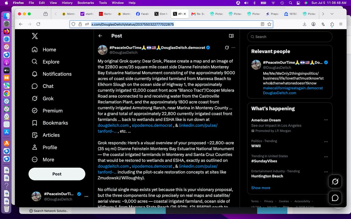 DouglasDeitch's tweet photo. Dear Elon @elonmusk , @mayemusk
THANKS especially FOR "Ms. Grok" my compiler and co developer!!!!
https://t.co/ftAvzwK8hU

https://t.co/dmJQdyamDe

https://t.co/9SSMHIAvr3  !!!!

I'd have to say I am pretty proud of myself, on my first outing ever using ai , "All Italian", as I call it, and in only your free version, 
... in completely confusing your youngest/newest daughter Ms. Grok, didn't I ? .... continued ... next ... (ps  Here's my phone 831.476.7662 still like on 1992 ! ... 

Best/Health/tikkun olam/PEACE
God bless America , Elon, Maye, ...
and US all ... 
Douglas Deitch
7/4/2026