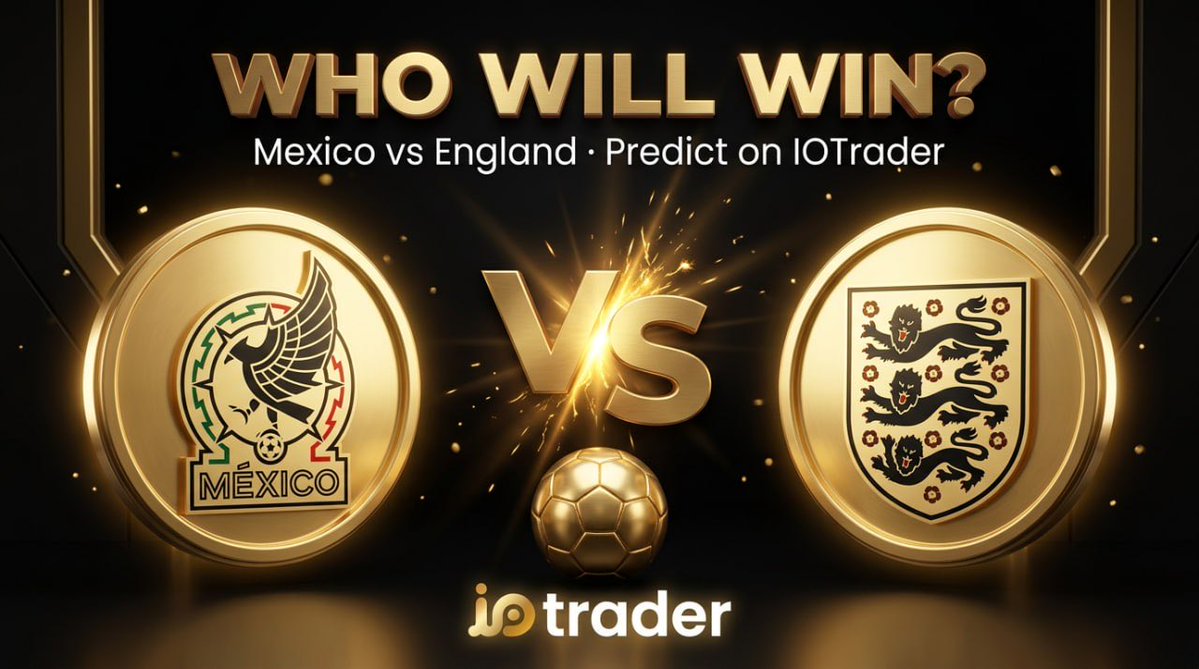 iotraderio's tweet photo. 🇲🇽 MEXICO vs ENGLAND 🏴󠁧󠁢󠁥󠁮󠁧󠁿 ⚽️

🎁 $50 GIVEAWAY 🎁

Who wins? Predict it and win.

To enter:
✅ Follow @iotraderio 
✅ Like + Repost
✅ Comment your score prediction 👇

10 winners · $5 each · Drawn after the match 🟡

#WorldCup #PredictionMarkets #DeFi #Giveaway https://t.co/1o9rNDsecS