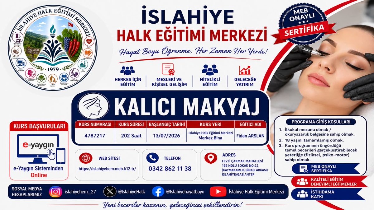 IslahiyeHalk's tweet photo. Kurs başvurularımız devam etmektedir. https://t.co/gIkViUj6C0