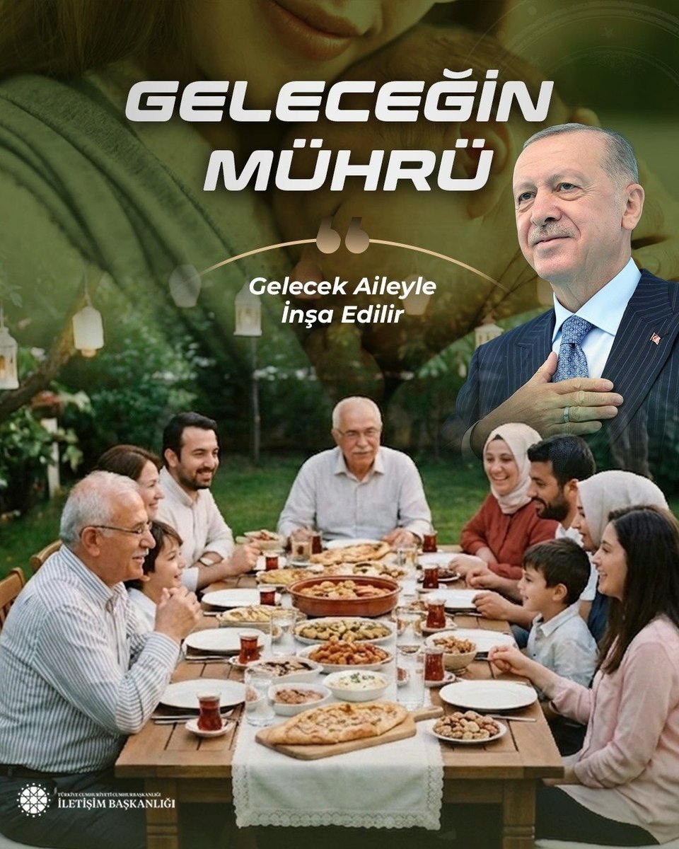 RTEofis's tweet photo. Cumhurbaşkanımız Recep Tayyip Erdoğan:

"Güçlü aile, güçlü nesil demektir. Geleceğin Türkiye'sini, değerlerine bağlı, ailesinden aldığı güçle dünyaya bakan gençler inşa edecektir."

Gelecek aileyle inşa edilir; aile ise Geleceğin Mührü ile... https://t.co/JwGslGtR3M