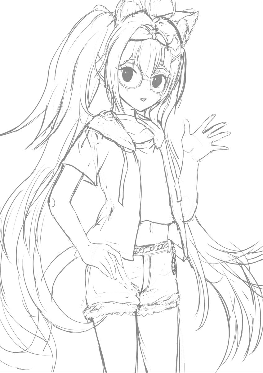 ren_1190_P's tweet photo. ナナリをアレンジしてラフで描いてみました。
久しぶりに描いてみたら、意外と描き方忘れていなかった。 https://t.co/Z41WRd4Ozb