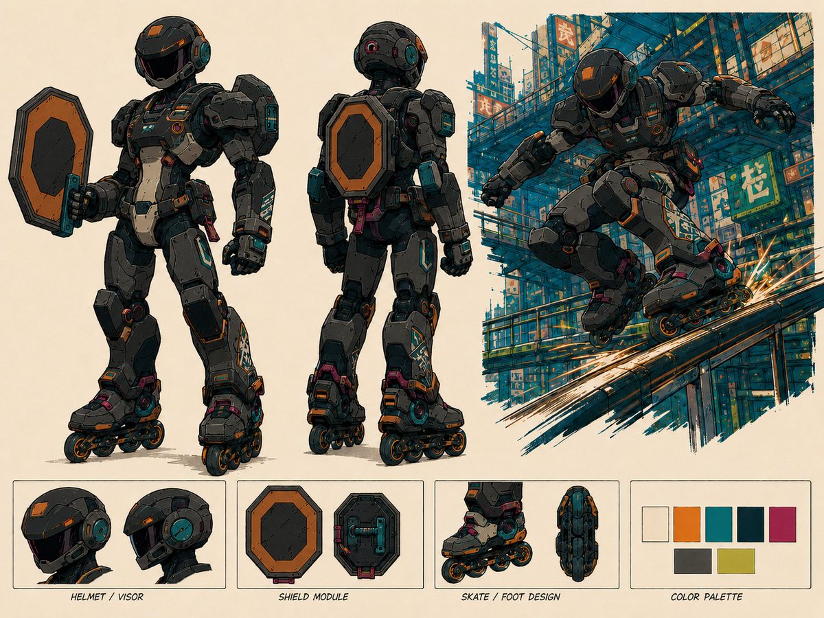 MiraiStudio_'s tweet photo. Every series needs a villain. Suveillance robots on this one. https://t.co/w4Am3RqY64