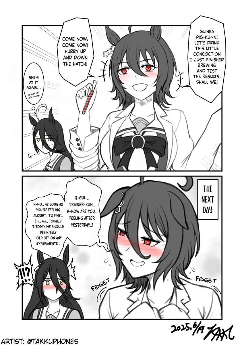 cafe_firstto's tweet photo. Art by @takkuphones 

[ENG TL]

#Umamusume #UmaTranslations https://t.co/2fF32euIvC