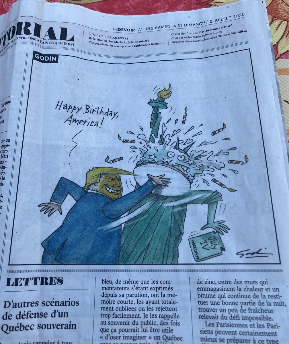 Karazivan's tweet photo. The image he will leave to America and the world. Alas. Regards From Montréal to our real American friends.. https://t.co/ZTjSiIuQr1