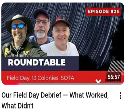 N4JAW's tweet photo. The crew from APDZ / All Portable Discussion Zone Charlie @NJ7V_ , Dan @Kc7Msu and Brian #W7JET talk about the recent #AmateurRadio #HamRadio #FieldDay2026 #SOTA #summitsontheair and #13Colonies expereinces.
https://t.co/faczmLmcAN https://t.co/0Eaoi9Ey1I