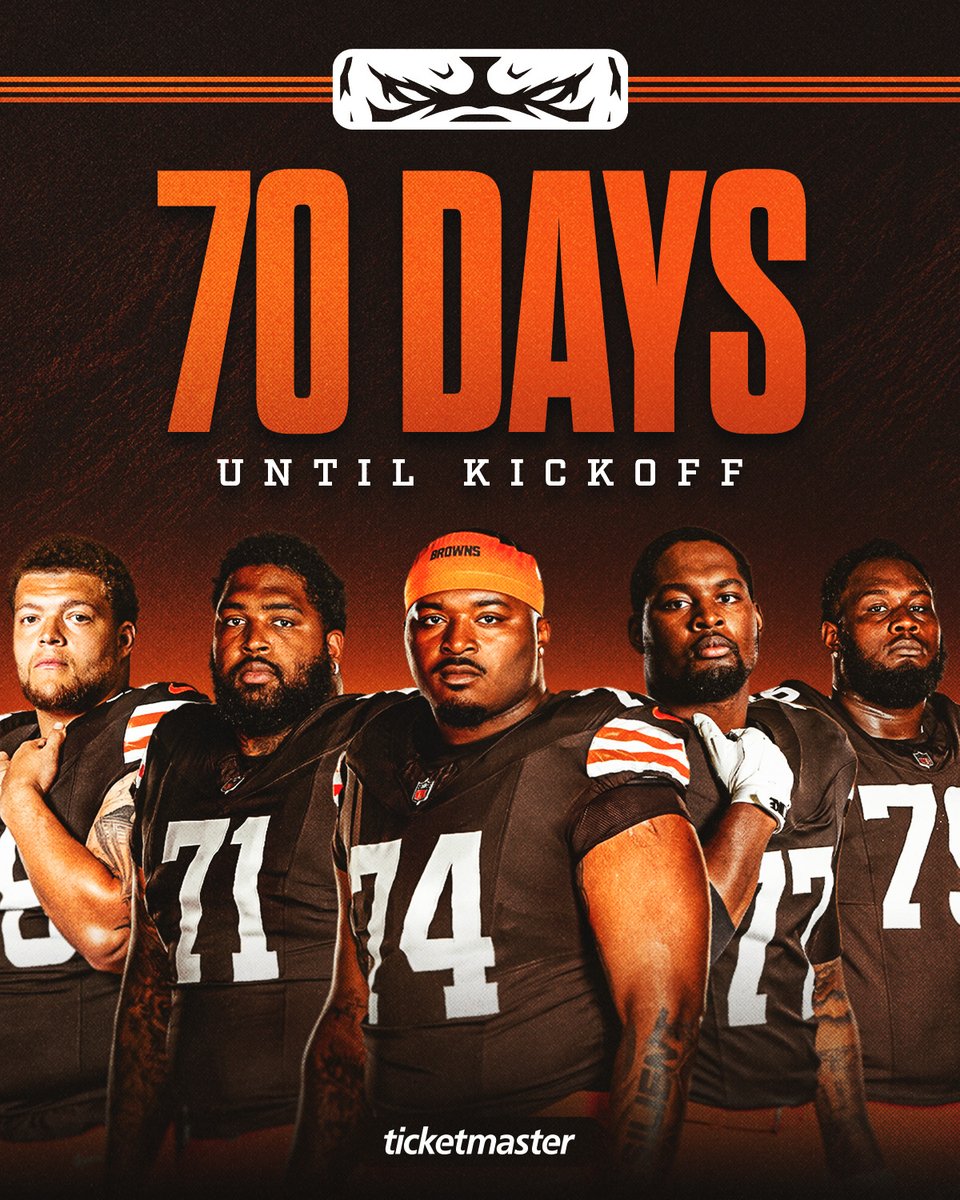 Browns's tweet photo. bringing the strength up front in 𝟕𝟎 days https://t.co/zJ20U7lkBr