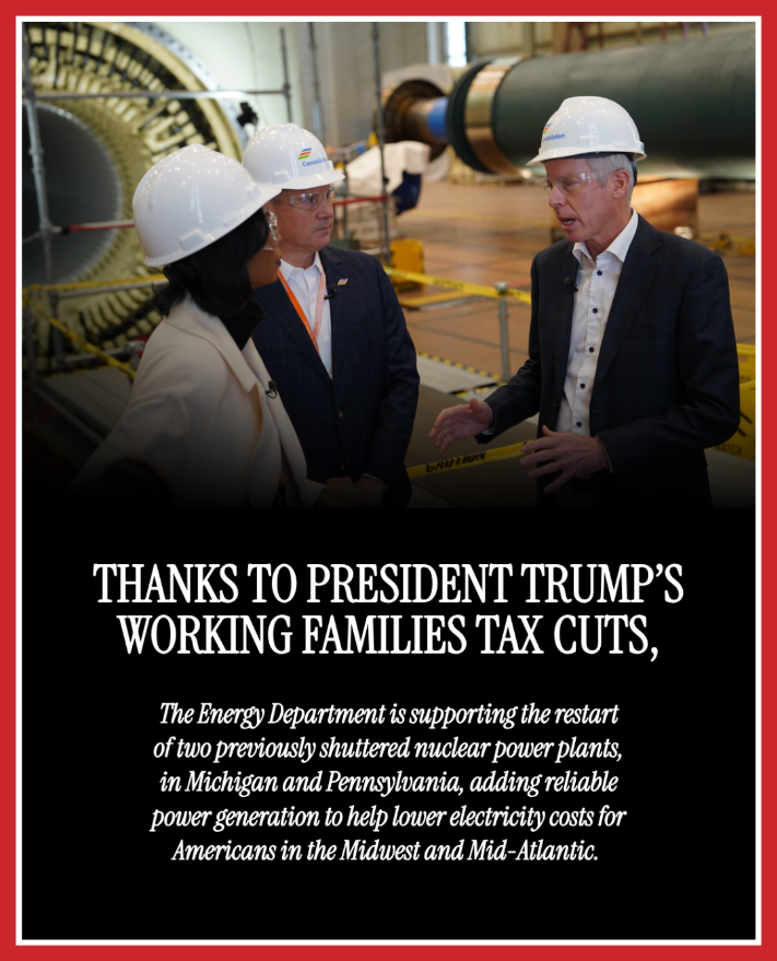 ENERGY's tweet photo. President Trump’s Working Families Tax Cuts Act is UNLEASHING the American Nuclear Renaissance! https://t.co/chIaDxaCll
