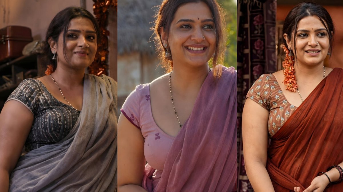 Arockiaselvan3's tweet photo. Radiating grace, warmth, and effortless charm. #DivyaPillai is absolutely stunning in these traditional looks. ✨
Pure elegance in every frame! 🥻❤️
#GK2 
#GDNmovie https://t.co/KdV33BGi8g