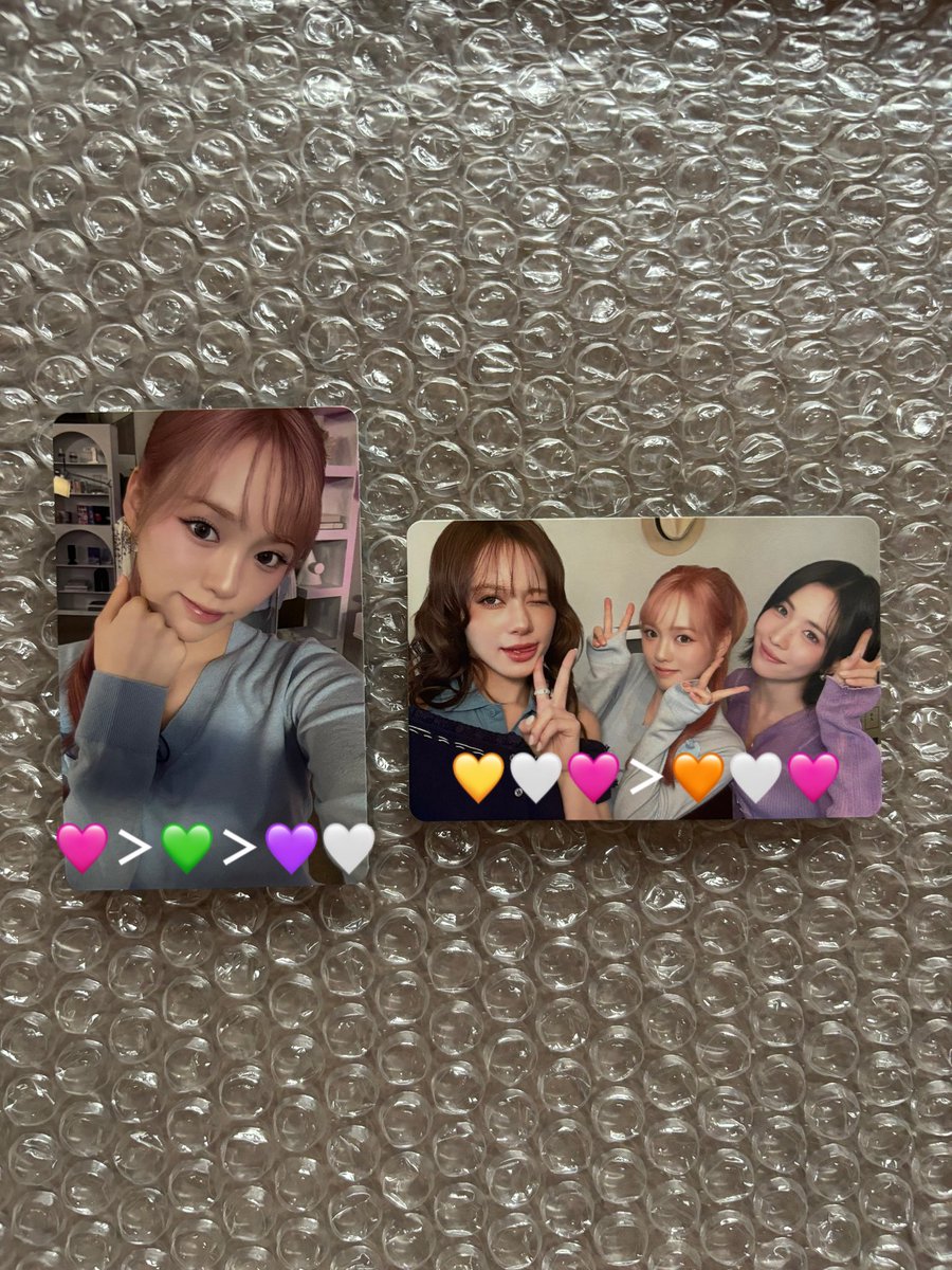 a_thrk's tweet photo. NiziU 交換 portfolio

譲》画像
求》それぞれ記載の♡メンバー

⚠️ミイヒはニナマコ含む交換⚠️

郵送📮
条件違いはお返事省きます🙇🏻‍♂️

マコ リオ マヤ リク アヤカ  マユカ リマ ミイヒ ニナ トレカ 証明写真 ID 初回 WithU ラキドロ タワレコ デイリー 通常 ユニット
#NiziU交換 #NiziU_交換 https://t.co/OEeYqlOFTb