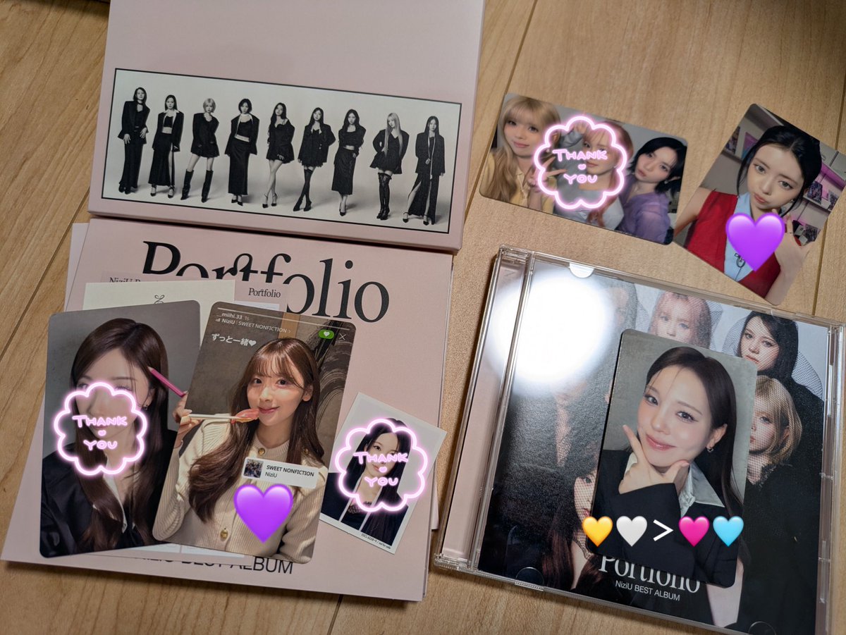 a_thrk's tweet photo. NiziU 交換 portfolio

譲》画像
求》それぞれ記載の♡メンバー

⚠️ミイヒはニナマコ含む交換⚠️

郵送📮
条件違いはお返事省きます🙇🏻‍♂️

マコ リオ マヤ リク アヤカ  マユカ リマ ミイヒ ニナ トレカ 証明写真 ID 初回 WithU ラキドロ タワレコ デイリー 通常 ユニット
#NiziU交換 #NiziU_交換 https://t.co/OEeYqlOFTb