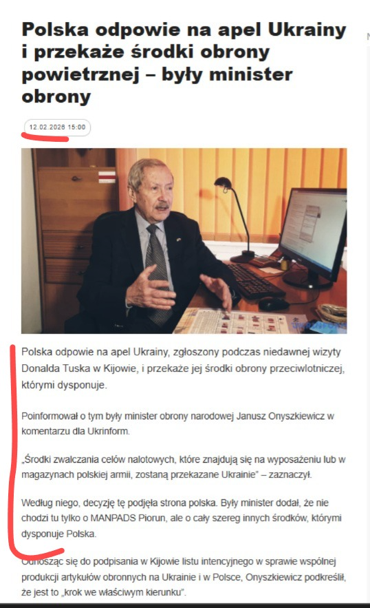 WaBolek's tweet photo. @PawelSokala Wizyta Tuska  6 lutego  i  Onyszkiewicza 12 lutego ze przekażemy środki przeciwlotnicze inne niż Piorun.W kwietniu minister obrony Ukrainy Mychajło Fiodorow w przemówieniu na spotkaniu w Ramstein wymienil Polskę i Holandie jako dawców pocisków Patriot.
https://t.co/Mi4vlUp0tG https://t.co/tpo3t0uUvU