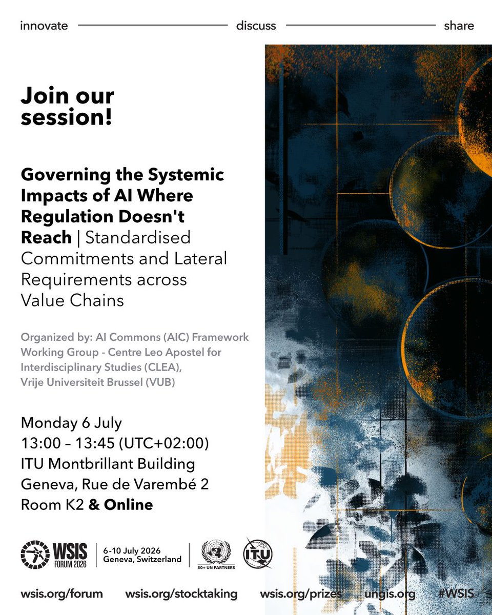 SingularityNET's tweet photo. Our Chief AI Alchemist, Dr. @Mihaela_Ulieru, will speak at the WSIS Forum 2026 this Monday, July 6, to discuss the AI Commons (AIC) Framework, a modular licensing instrument for managing the operational terms on which AI capabilities circulate through value chains. https://t.co/R8Yp35iJMK