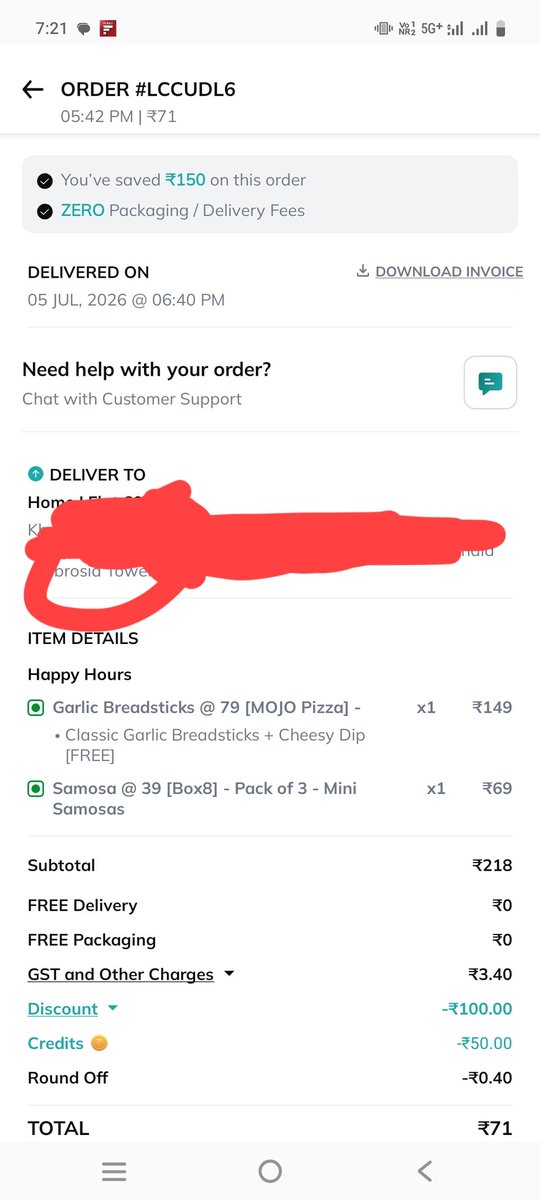neilbhalshinge's tweet photo. @eatclubsupport 

you people should be ashamed of marking the order delivered even though you didn't. This speaks loudly about your ethics! Have some shame and refund what I paid! For not delivering! https://t.co/y8hFR3ieVD