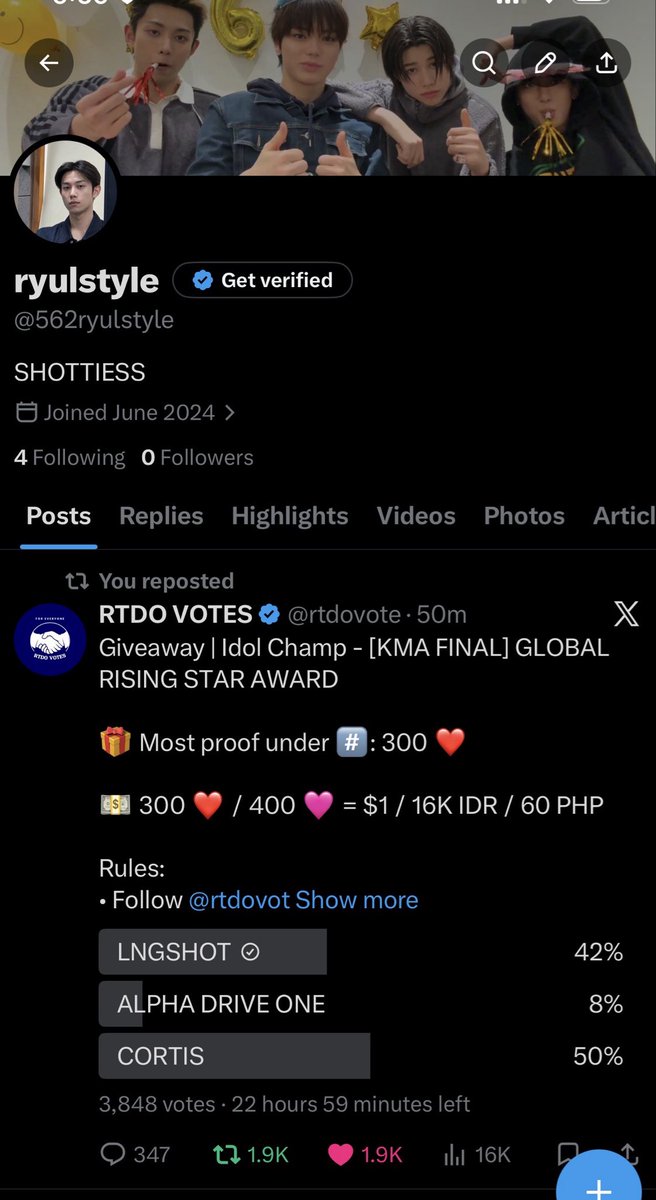 562ryulstyle's tweet photo. @rtdovote for #LNGSHOT LESSGOOOO SHOTTIESSS https://t.co/rB0fAFi3jD