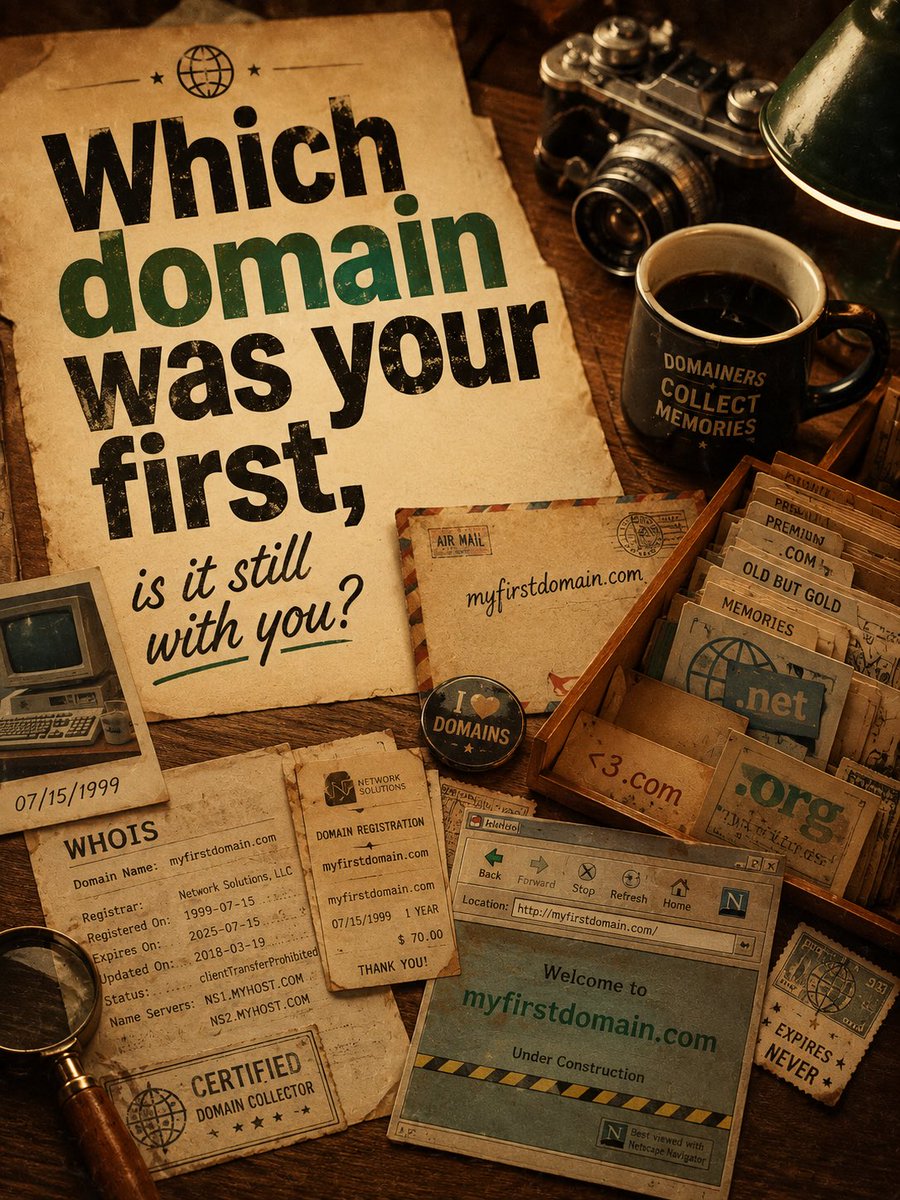 namefi_io's tweet photo. Feeling nostalgic today.
What was your first domain?
Is it still with you?
Weโd love to hear the story behind it.
And tag a friend you met through domaining.
#DomainNames
#Domaining
#DomainInvesting
#DomainStories
#TagAFriend https://t.co/SAaUxlB4U9