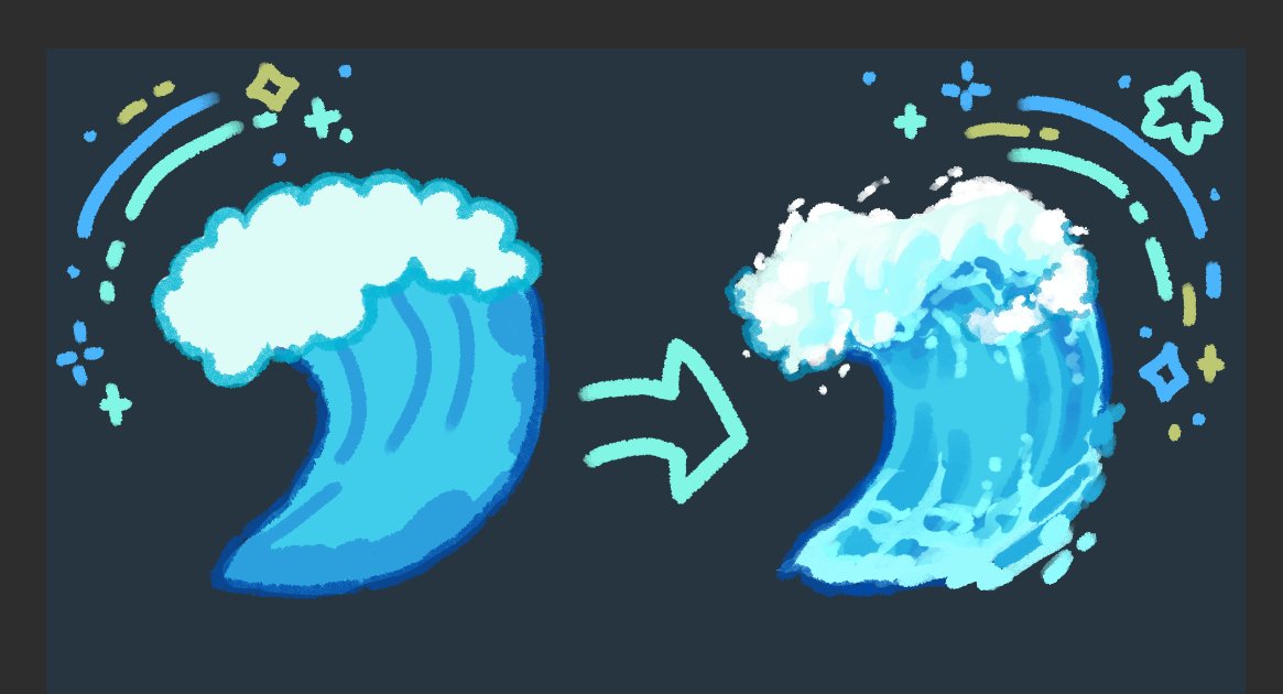 nouconcept's tweet photo. práctica de olas para el tutorial de esta noche! 🌊✨ https://t.co/0aUwBOw8uJ