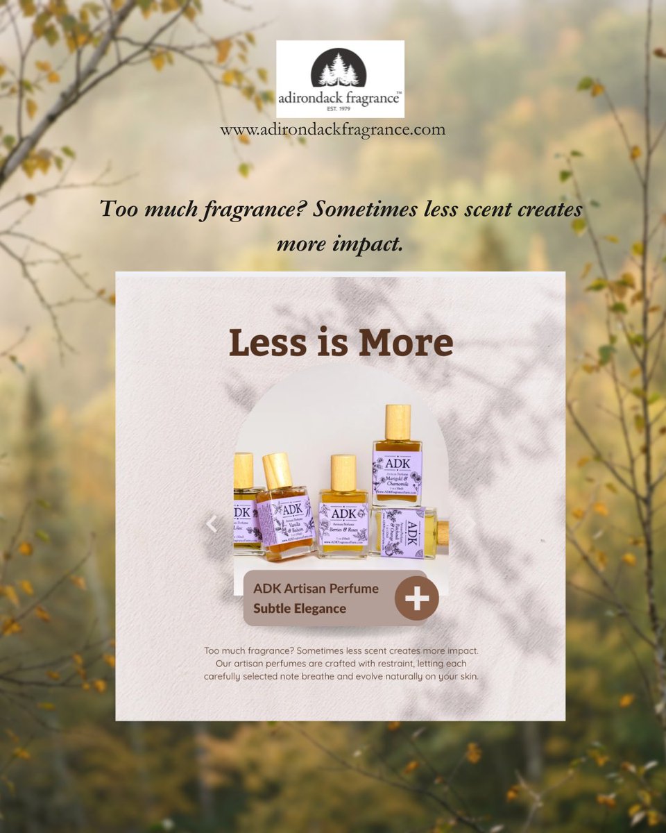 AdkFarm's tweet photo. Too much fragrance? Sometimes less scent creates more impact.

#adirondackfragrance #adkfragrancefarm https://t.co/SNeKYcumrI