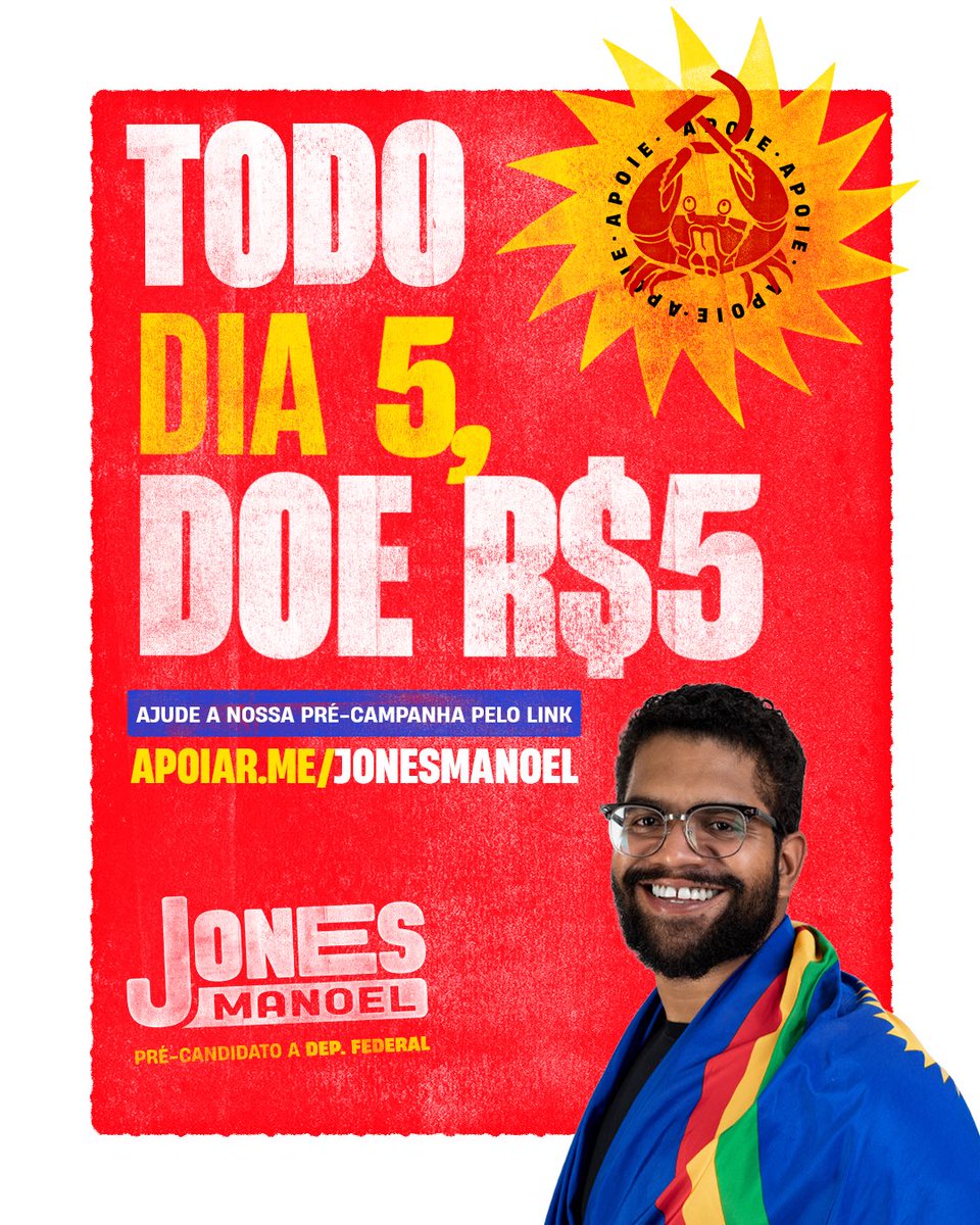 jonesmanoel_PE's tweet photo. O mês virou. Nova missão na área: doe R$5 para a nossa vaquinha!

Parece pouco, mas toda contribuição faz nossa pré-campanha chegar mais longe, fortalecer a mobilização e levar nossas ideias aos quatro cantos de Pernambuco.

Chega junto e contribua em https://t.co/TwAsu3mq4H https://t.co/DiEwwHufjp