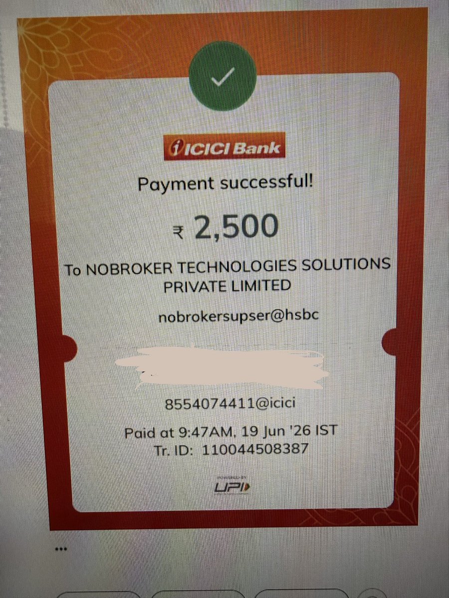 skbhaduria's tweet photo. @nobrokercom @akhil10s @googlecloud @GoogleStartups @NoBrokerHood @ConvoZen I have paid you for service and you guys mute after taking payment !
@nobrokercom @akhil10s @NoBrokerCare https://t.co/Kh1GWQgEw3