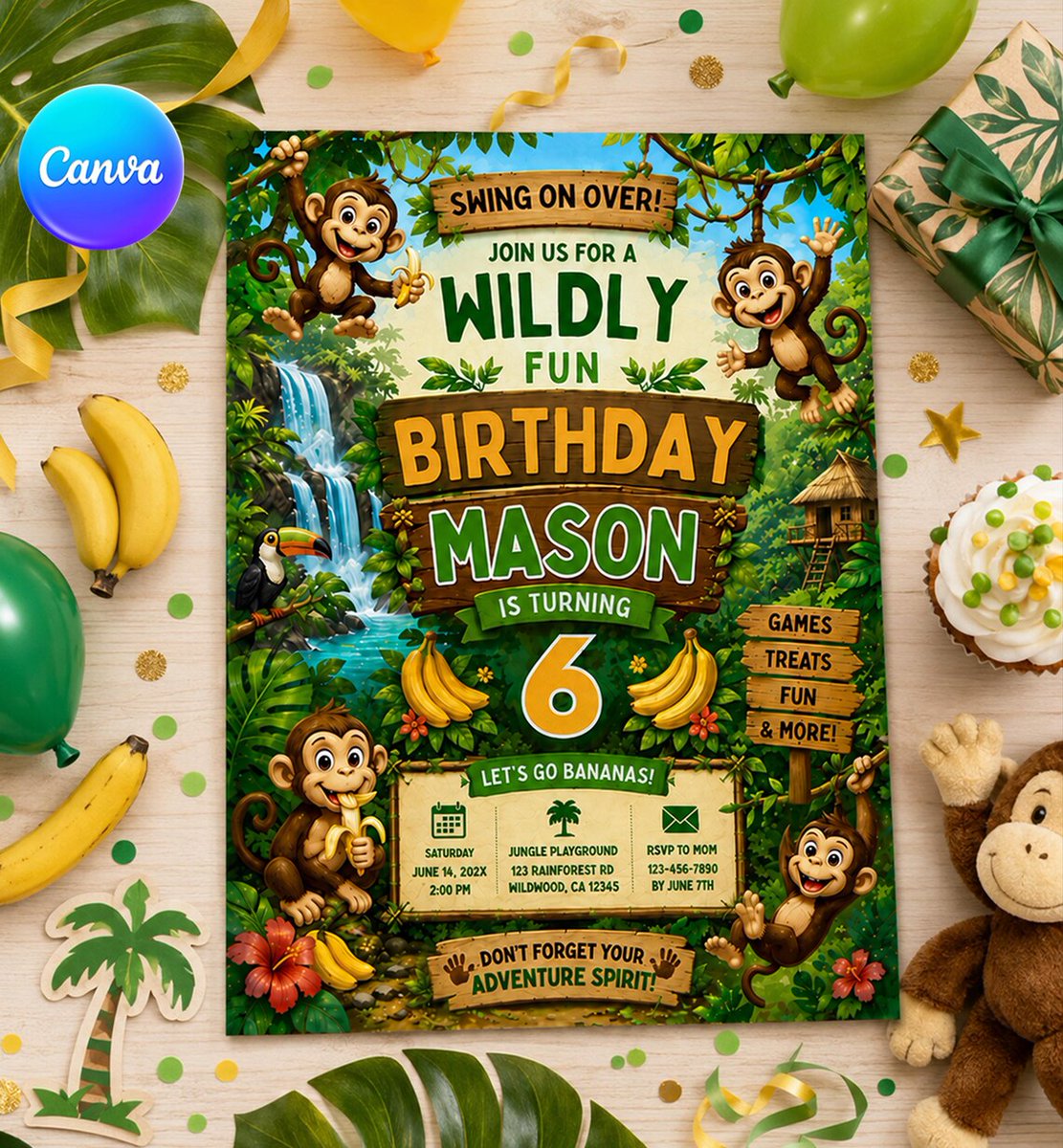 SGraphicStd's tweet photo. Monkey Birthday Invitation Boy
https://t.co/Ofg8u1s6lf
#MonkeyBirthday #BirthdayInvitation #BoyBirthday #MonkeyTheme #KidsPartyInvitations #FunBirthday #BirthdayFun #FirstBirthday #ChildrensParty #PartyPlanning #AnimalParty #MonkeyLover #BirthdayDecor #CreativeInvitations https://t.co/D35KyZFfC2
