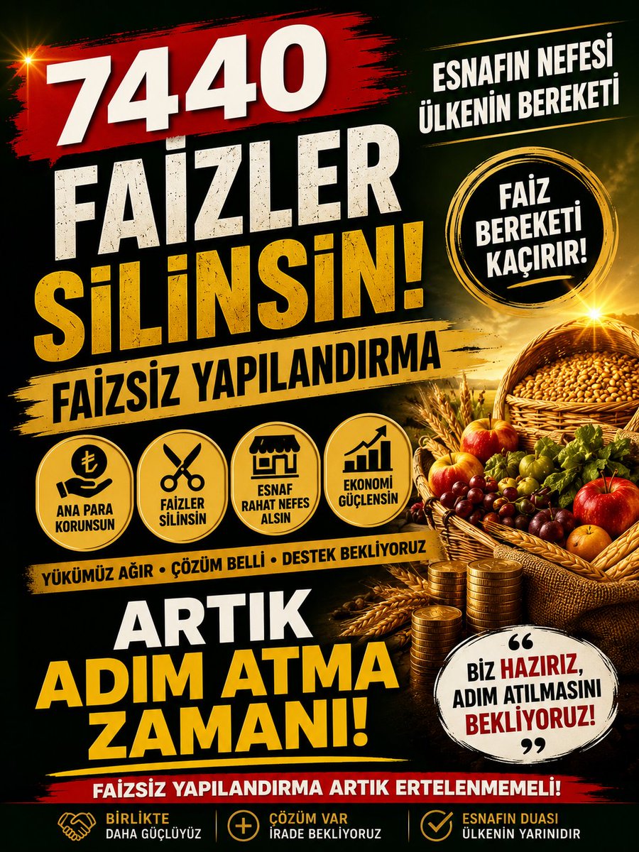 Sellidagg's tweet photo. @sgksosyalmedya Silinmesi gereken esnafın umudu değil, faiz yüküdür.

📣 #EsnafıDeğilFaiziSilin
📣 #VergiSGKYapılandırma https://t.co/AU0SopCM5x