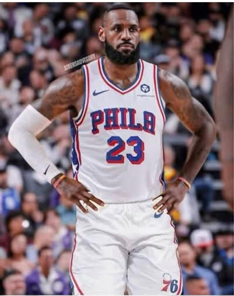 Hoopss's tweet photo. If LeBron goes to Philly and wins a Chip, are you putting Bron over Jordan? https://t.co/W1hTWQS5HK