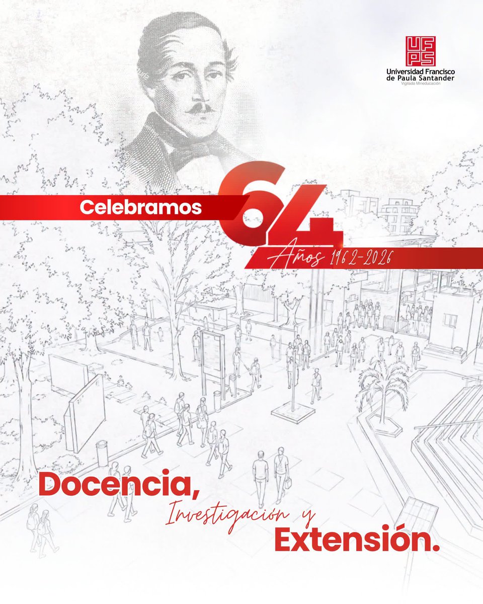 UFPSCUCUTA's tweet photo. 🎓 Hace 64 años comenzó una historia que hoy sigue transformando vidas. 📗

Celebramos seis décadas formando personas integrales, impulsando el conocimiento, la innovación y el compromiso social para contribuir al desarrollo de nuestra región y del país. 🌎✨ https://t.co/bYoywYnXJR