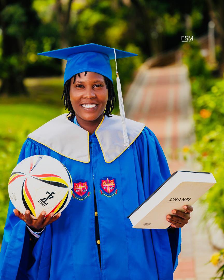 UCUCardinals's tweet photo. We’re proud to celebrate our UCU Lady Cardinals who graduated on 3rd July! 

Goal Keeper- Natasha Barbra - Defender Peace Aloyo - Forward Mbabazi Trisha and our Former Captain Faith Apio  

From the pitch to the graduation stage—your dedication shows everywhere!

#UCUCardinals💜 https://t.co/5Uly3w0qhO