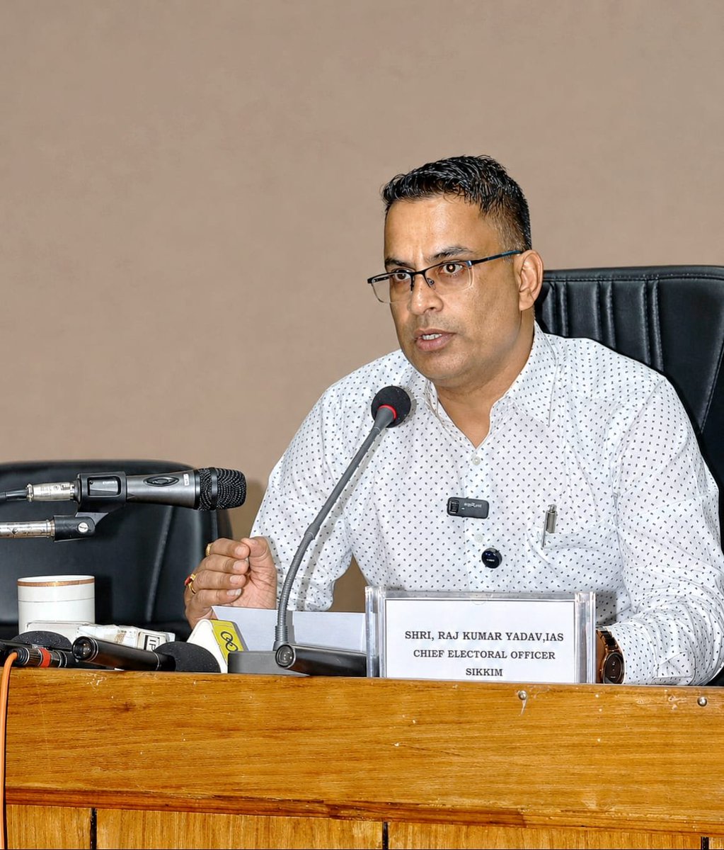 sikkimgovt's tweet photo. The publication of the Draft Electoral Roll under Special Intensive Revision 2026 in Sikkim has been announced by Chief Electoral Officer - Sikkim, Mr Raj Kumar Yadav.

Enumeration Forms were received from 4,33,294 out of 4,71,018 electors in the State. The enumeration rate stands at 91.99%.

Claims & Objections begin on July 5 and continue till August 4, 2026. Electors can verify their details through the Draft Electoral Roll online or by scanning the QR codes provided for quick and convenient access.

@ECISVEEP 

#Sikkim
#SIR2026 
#ECI