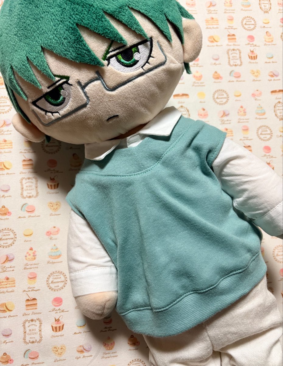 midorimo624's tweet photo. ぬいのベスト作ったー！！
エリぐりはもう少し細くてもよかったかな… https://t.co/YDBPYNJmZb
