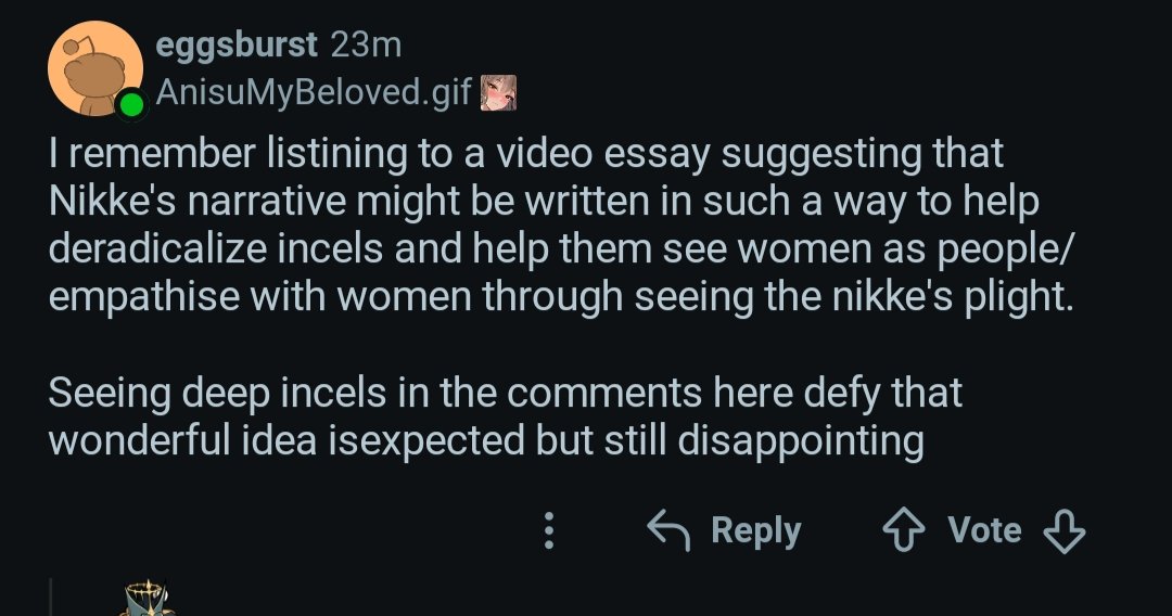 argoatx1's tweet photo. @KingNihilister THIS IS KILLING ME BRO IM CRYIN 😭😭 YOU'RE IN THE SAME BOAT IN THE EYES IF FEMINIST IF YOU PLAY NIKKE https://t.co/wl429I1cCL