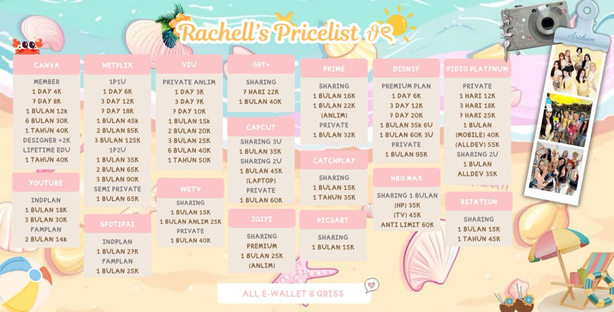 DCRPStudio's tweet photo. Netflix ready, gpt ready, vidio ready, hbo ready, capcut ready, disney ready, canva readyy, Iqiyi ready, semuaa readyy, Rachell hadir jika kamu membutuhkan aplikasi premium trustedd ᝰ.ᐟ #zonauang #zonajajan #wts https://t.co/Fx5qQGXyth