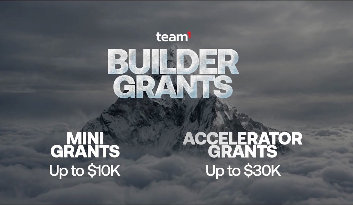 avax's tweet photo. Building something cool and looking for a little more support?

Team1 just announced their new Builder Grants program with up to $30,000 in funding per project.

Accelerator grants will also include a voting committee of community contributors 🔺 https://t.co/uSPz0QaTyR
