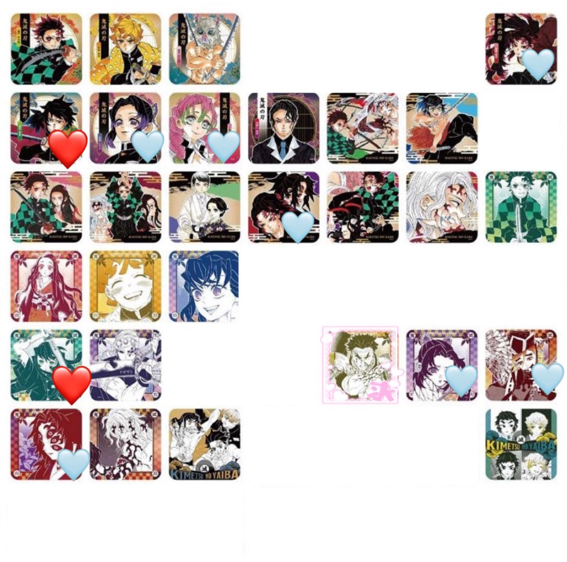DLzyj3's tweet photo. 【交換・譲渡】鬼滅の刃 アートコースター 第2弾

譲）画像参照
求）悲鳴嶼　or　定価+送料

9パック購入済（各1想定）
❤は無印より2点、🩵は無印より1点含むお取引（交換+譲渡可能です）
長期のため事前の住所交換お願いします
排出無しの場合白紙

初回様リトリン必読
お気軽にお声がけください https://t.co/EA6oUXuCgd