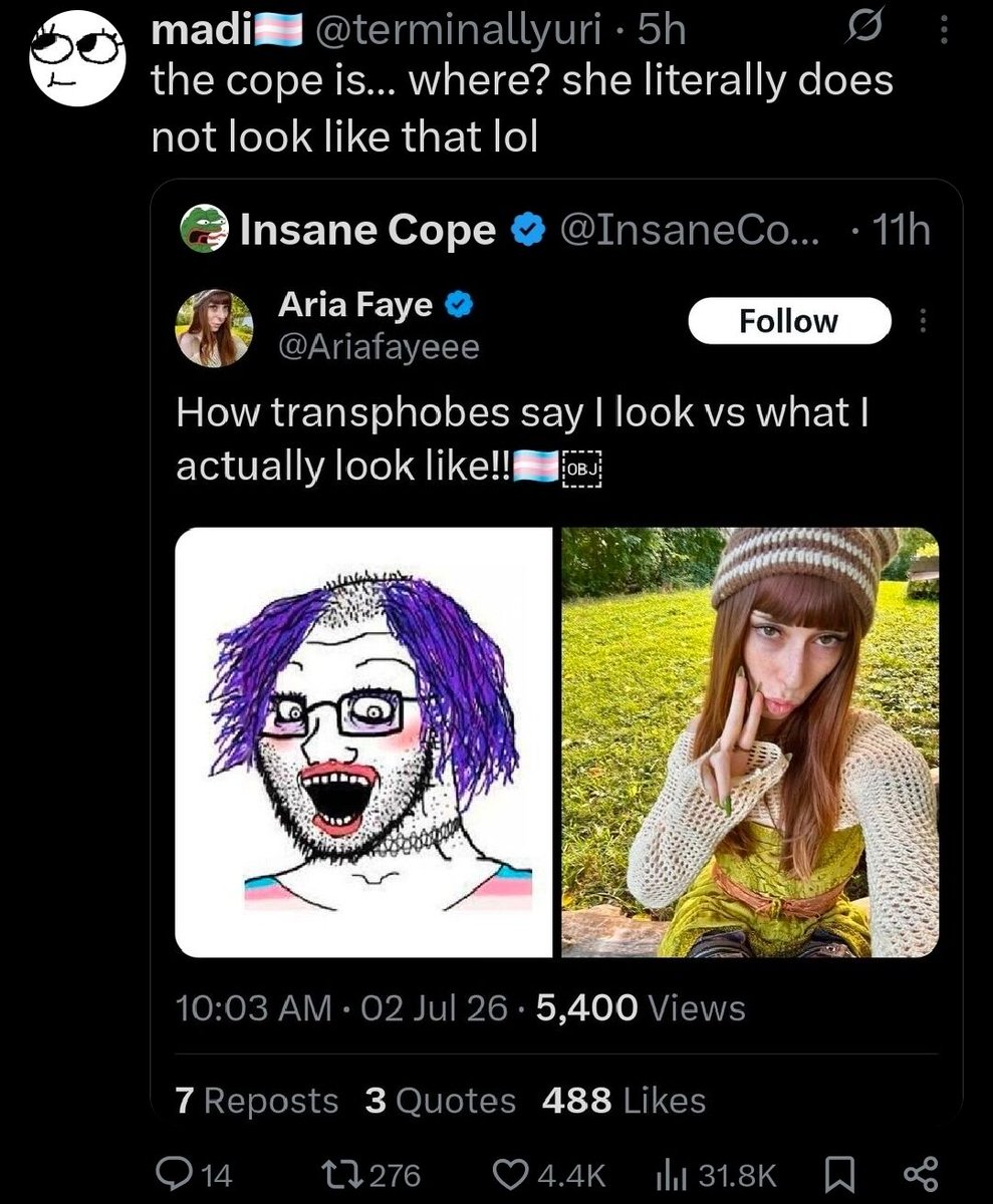 Insane Cope tweet media