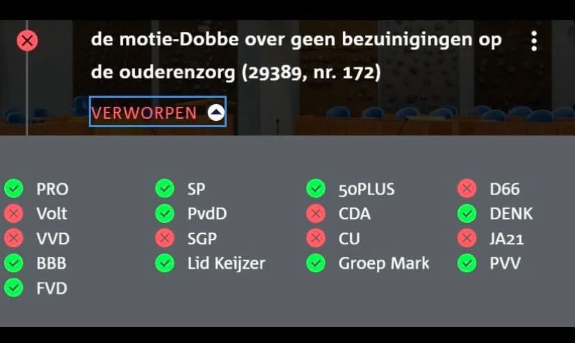 JanW6767's tweet photo. Ben je arm, ziek of terminaal? 

Dan zijn deze stemverhoudingen in de Tweede Kamer belangrijk.
Er is in Nederland geld voor bijna alles, maar vooral met een uitzondering voor mensen die het moeilijk hebben. https://t.co/ZBpAVzkNni