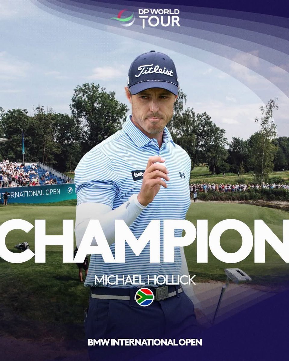 DeanMacpherson's tweet photo. Congratulations to South Africa, Durban and Mount Edgecombe’s very own Michael Hollick on winning the BMW International in Munich, Germany today after sinking an eagle on the 18th! What a remarkable story of perseverance and determination. 👏🏻🇿🇦 https://t.co/v1qiPpenEe