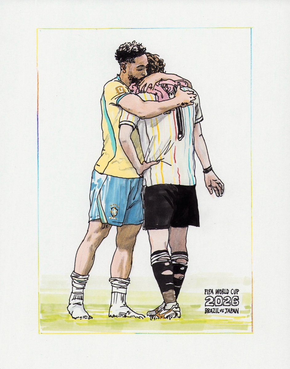 galactic_vol2's tweet photo. 2026.7/5 FIFA World cup2026 
BRAZIL🇧🇷 vs JAPAN🇯🇵
Matheus Cunha  Tanaka Ao

ブラジル戦は深夜に映画館に出向き、応援しました。
日本にとって試合結果はあまりにもつらいものだったけど、世界のプロフェッショナル選手たちが与えてくれる愛の形を見て、心打たれてしまいました。

#FIFAWorldCup https://t.co/8DyIFr0Qet