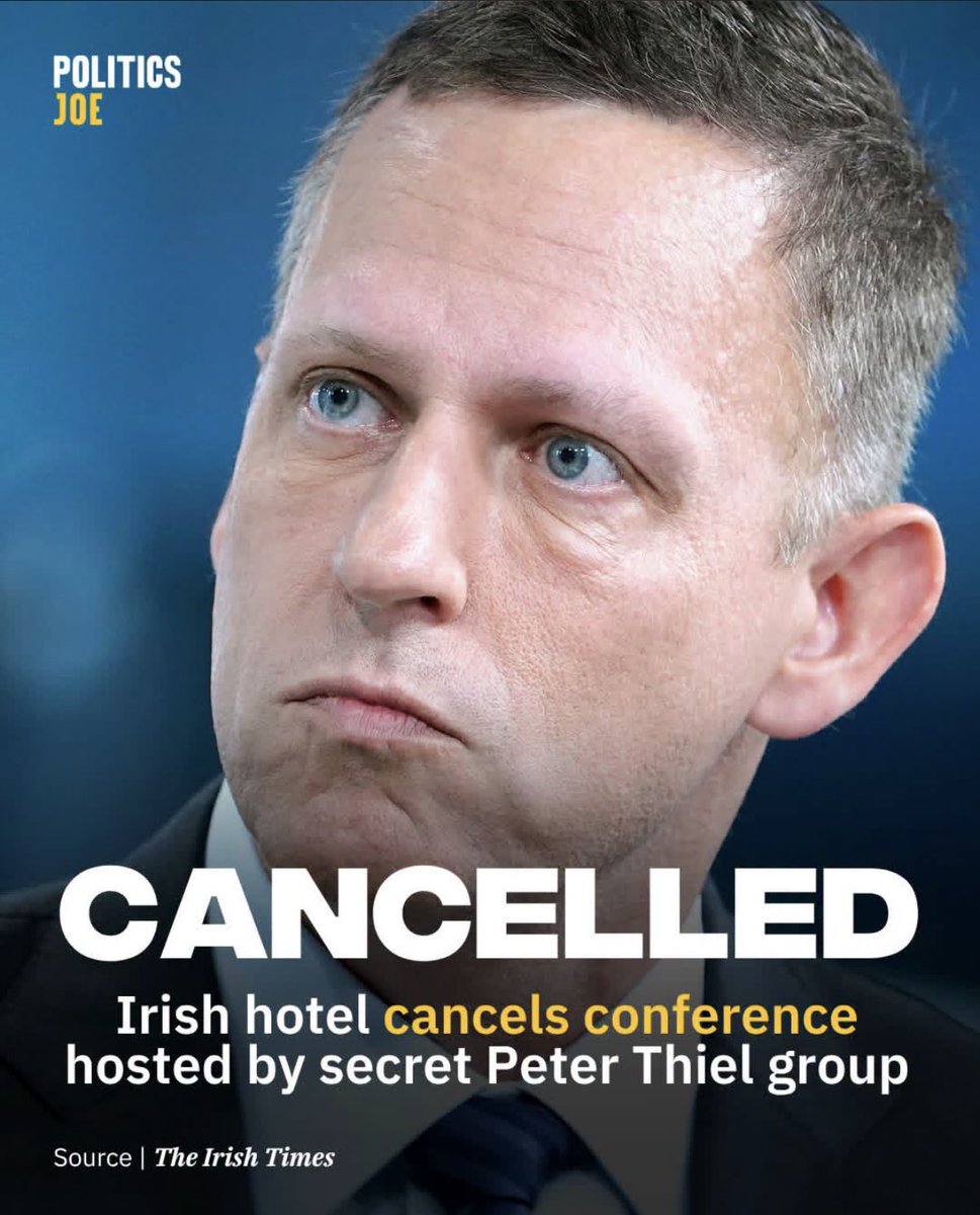 AnnieForTruth's tweet photo. Excellent, I love the Irish! Peter Thiel’s Dialog, a secretive group that includes prominent Republicans &amp; defense officials, were holding a “secretive” conference in August at Powerscourt Hotel in Wicklow, but once the hotel found out, they canceled it! 👍https://t.co/d6RdFMTevM https://t.co/AhTCVQcChH