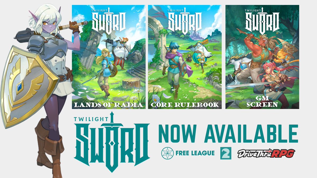 DriveThruRPG's tweet photo. Twilight Sword is available now from @TwoLittleMice3 

Get it here: https://t.co/Ekm1DImzbt

An adventure #TTRPG inspired by classic video-games like The Legend of Zelda, Final Fantasy, Ni No Kuni, and by the animated movies of Studio Ghibli. https://t.co/dNSPFVkKRT