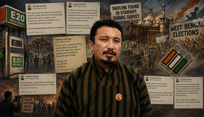 OpIndia_com's tweet photo. Who is Tenzing Lamsang, editor of The Bhutanese?

His old posts show repeated attacks on PM Modi, Indian institutions, Ram Mandir and India’s regional conduct.

Now, his false E20 claim has brought that record back into focus.

writes @LekhakAnurag 

https://t.co/J8howJRNdS https://t.co/26FD6cTvgB