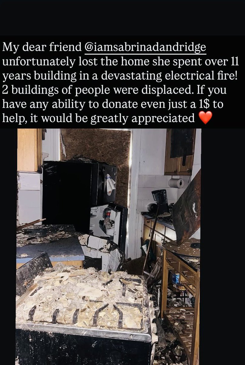 theshiflick's tweet photo. Repost from organizer: @gofundme #fundraiser to Help Sabrina Rebuild After Brooklyn Fire.
Please #donate (if you can) &amp; share the #gofundme campaign. You can #help via other platforms as well. #thankyou 🙏💚

https://t.co/lDaX48rTUf

#community #actor #brooklyn #nyc #love #venmo https://t.co/32axBbfBTJ