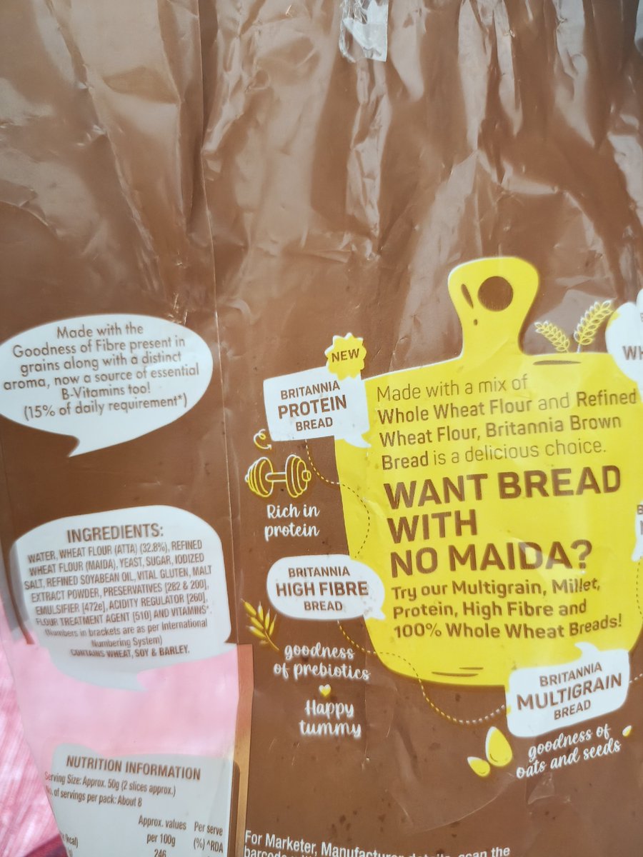 Kartkora's tweet photo. @BritanniaIndLtd 

What hell is this? Are you serving maids in shadow of whole wheat ?? Is it not cheating or adulteration?? https://t.co/LocG687CcK