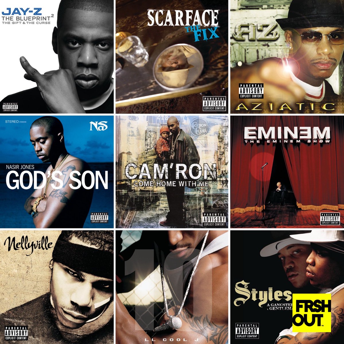 FrshoutHipHop's tweet photo. Track for track, “no skips” who dropped the best hip hop album in 2002❓ https://t.co/pTpheOqQpE