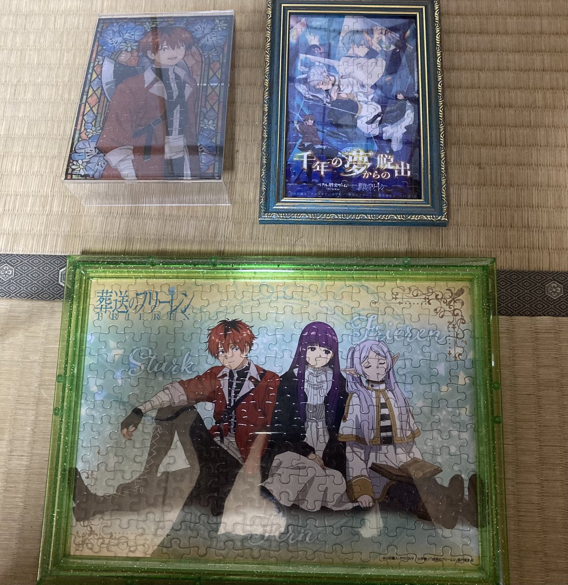 yu_grimms's tweet photo. #葬送のフリーレン
作成時間約4時間:( ; ´꒳` ;):
右上は今年の5月からやってたリアル脱出ゲームで売ってたジグソーパズルです(｀･ω･´)ﾉ
シュタルク単体のパズルがステンドガラス風のパズルだからめっちゃ大変💦 https://t.co/valxtRoc4M