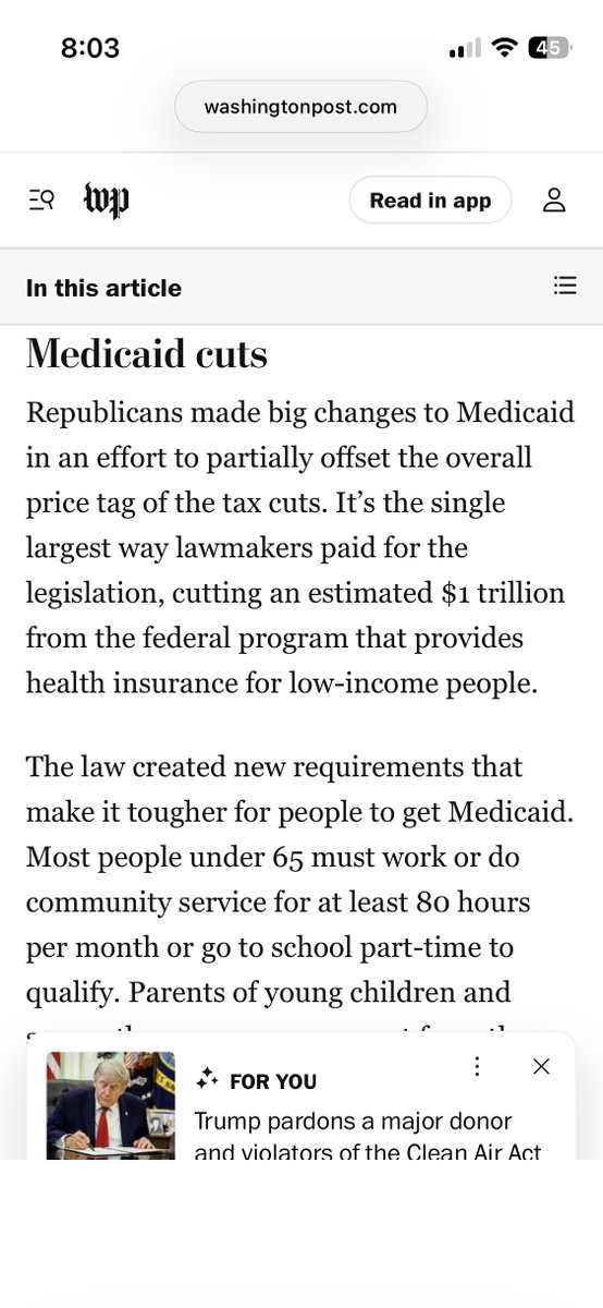 notrumppardon's tweet photo. @SaraEisen OBBBA:
“…large cuts to social services, which will hurt low-income Americans, are only beginning to take effect. Nonpartisan analyses of the bill found the law’s relief would be long-term tax cuts benefiting higher and middle-income earners more than lower-income populations.” https://t.co/QKfQp6878C