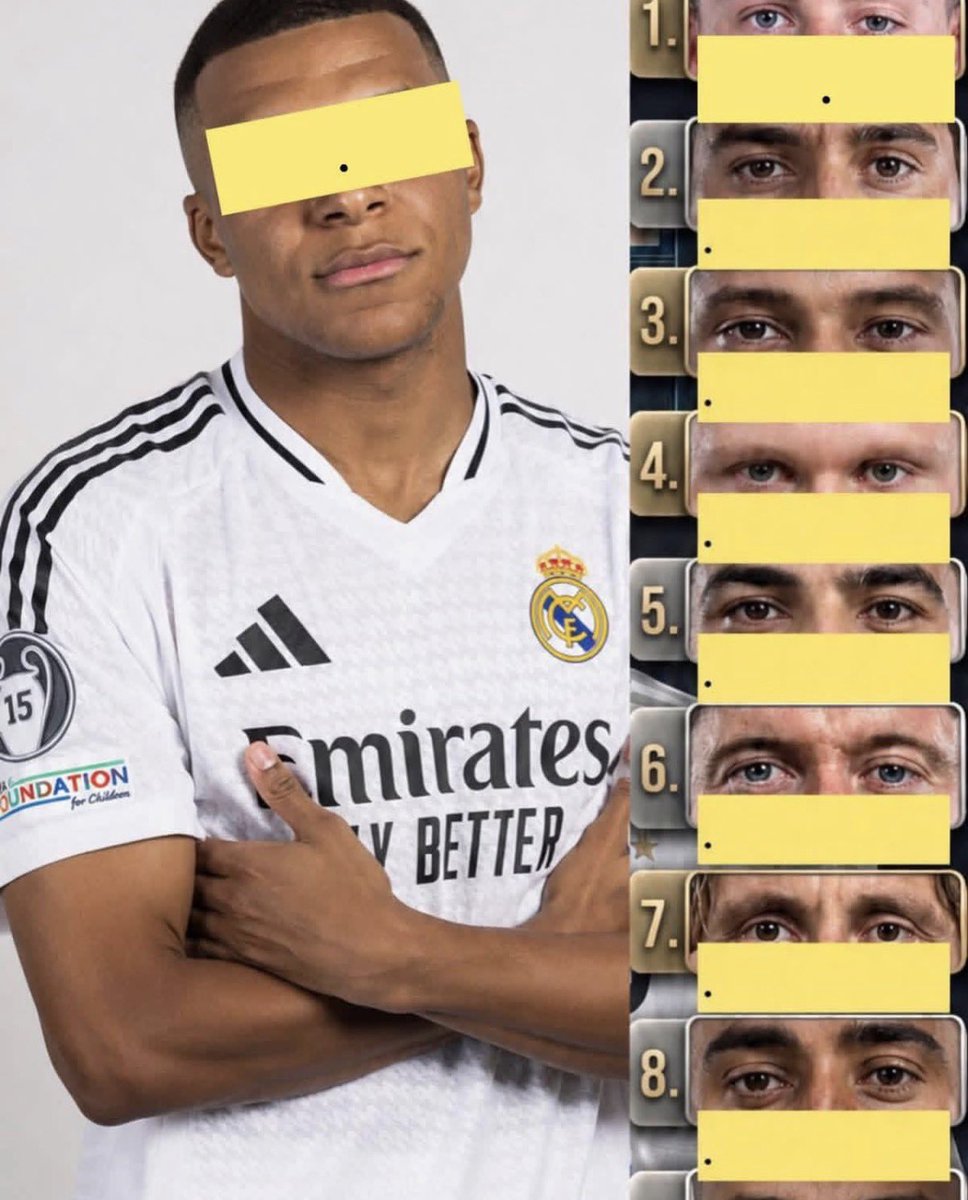 utdzora's tweet photo. MBAPPÉ EYELOCK CHALLENGE! 👀

Think you know Mbappé better than everyone else?

One of these eye pairs belongs to Mbappé. Can you spot the correct number? 🤔

Drop your answer in the comments! https://t.co/jBbQrV9FD4